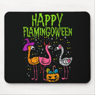 Fröhliches Flamingoween Y Flamingos Lustiger Hallo Mousepad