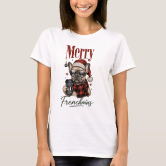 Fröhliches Französisches Weihnachten Französische T-Shirt