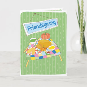 Fröhliches Friendsgiving Beste Freundin Spaß Whims Karte