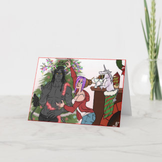 Fröhliches fröhliches feiertagskarte