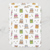 Fröhliches Geburtstagsmuster Einladung (Vorne/Hinten)