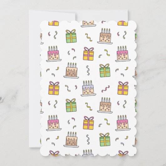 Fröhliches Geburtstagsmuster Einladung (Vorderseite)