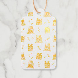 Fröhliches Geburtstagsmuster Geschenkanhänger