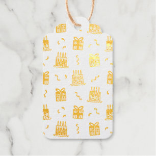 Fröhliches Geburtstagsmuster Geschenkanhänger