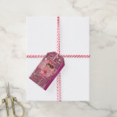 Fröhliches Geburtstagsmuster Hintergrund  Geschenkanhänger (Mit Garn)