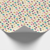 fröhliches gelb gepunktetes Muster Geschenkpapier (Ecke)