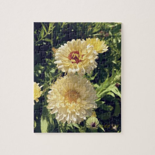 Fröhliches gelbes Blumenpuzzle. Puzzle (Vertikal)