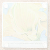 Fröhliches gelbes Calla-Lilien-Ferienhaus Glasuntersetzer (Rückseite)