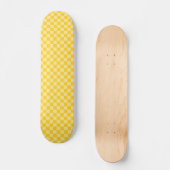 Fröhliches gelbes Karomuster Skateboard (Vorderseite)