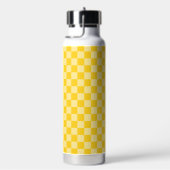 Fröhliches gelbes Karomuster Trinkflasche (rechts)