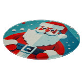 fröhliches Gesicht des Weihnachtsmannes Schneidebrett (Ecke)