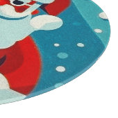 fröhliches Gesicht des Weihnachtsmannes Schneidebrett (Ecke)