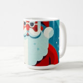 Fröhliches Gesicht des Weihnachtsmanns Kaffeetasse (VorderseiteRechts)