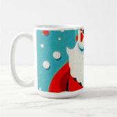 Fröhliches Gesicht des Weihnachtsmanns Kaffeetasse (Links)