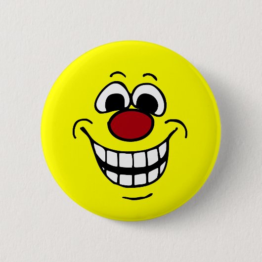 Fröhliches Gesicht Grumpey Button (Vorderseite)