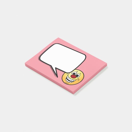 Fröhliches Gesicht Grumpey Post-it Klebezettel (angewinkelt)