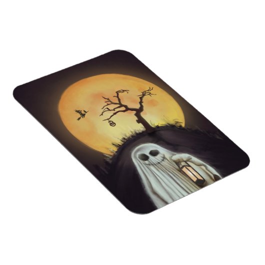 Fröhliches Ghost Halloween Magnet! Magnet (Rechte Seite)