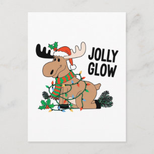 Fröhliches Glanz-Weihnachts-Rentier-Santa-Weihnach Feiertagspostkarte