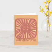 fröhliches Glühen Sonne glücklich neues Jahr anpas Karte (Gelbe Blume)