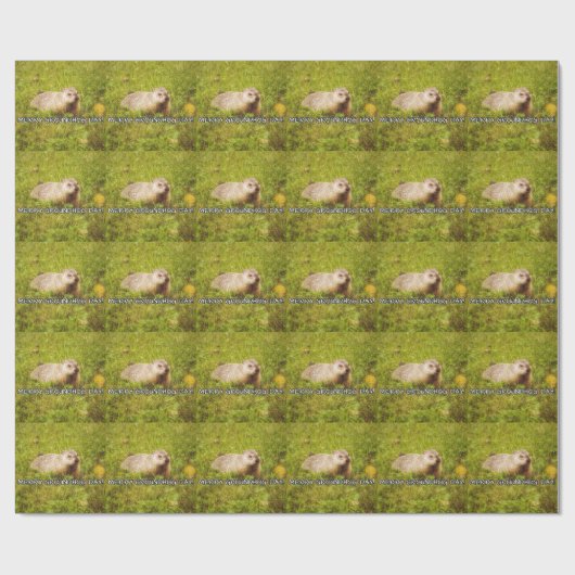 Fröhliches Groundhog Day-Packpapier Geschenkpapier (Flach)