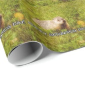 Fröhliches Groundhog Day-Packpapier Geschenkpapier (Rolleneckpunkt)