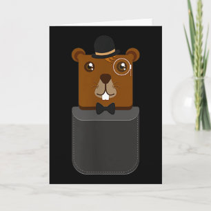 Fröhliches Groundhog-Day-Shirt in deiner Tasche  Karte