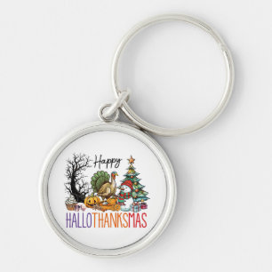 Fröhliches Hallothanksmas Clipart Schlüsselanhänger