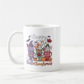 Fröhliches Hallothanksmas Kaffee Lover Halloween Kaffeetasse (Links)