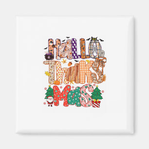 Fröhliches Hallothanksmas Lustiger Halloween-Ernte Magnet