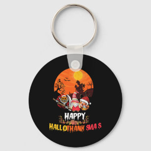 Fröhliches Hallothanksmas Lustiger Halloween-Ernte Schlüsselanhänger