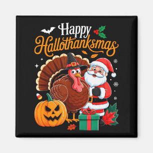 Fröhliches Hallothanksmas Lustiger Halloween Thank Magnet