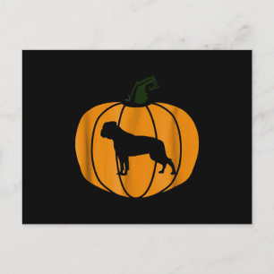 Fröhliches Halloween American Bulldog Kürbis Hund Feiertagspostkarte