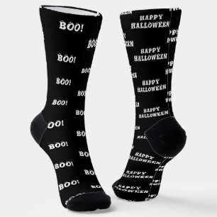 Fröhliches Halloween Augen Boo Schwarz Socken