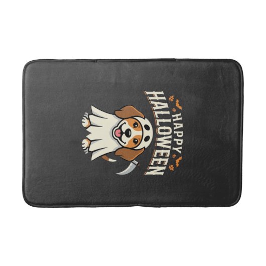 Fröhliches Halloween Beagle Hund Design_1 Badematte (Vorderseite)