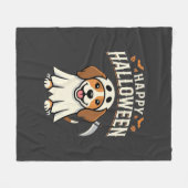 Fröhliches Halloween Beagle Hund Design_1 Fleecedecke (Vorderseite (Horizontal))