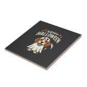 Fröhliches Halloween Beagle Hund Design_1 Fliese (Seite)