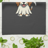 Fröhliches Halloween Beagle Hund Design_1 Geschirrtuch (Gefaltet)