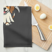 Fröhliches Halloween Beagle Hund Design_1 Geschirrtuch (Viertel Falte)