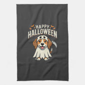 Fröhliches Halloween Beagle Hund Design_1 Geschirrtuch (Vertikal)