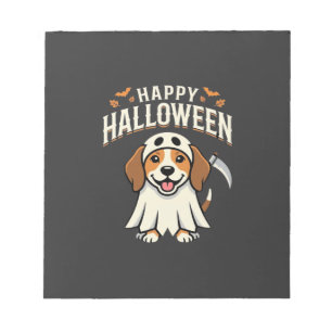 Fröhliches Halloween Beagle Hund Design_1 Notizblock