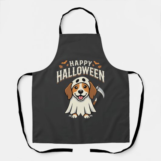Fröhliches Halloween Beagle Hund Design_1 Schürze (Vorderseite)