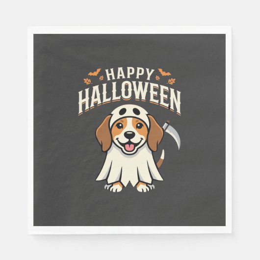 Fröhliches Halloween Beagle Hund Design_1 Serviette (Vorderseite)