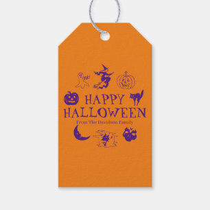 Fröhliches Halloween benutzerdefinierter Name oran Geschenkanhänger