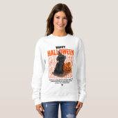 Fröhliches Halloween Black Cat & Pumpkin Women's H Sweatshirt (Vorne ganz)