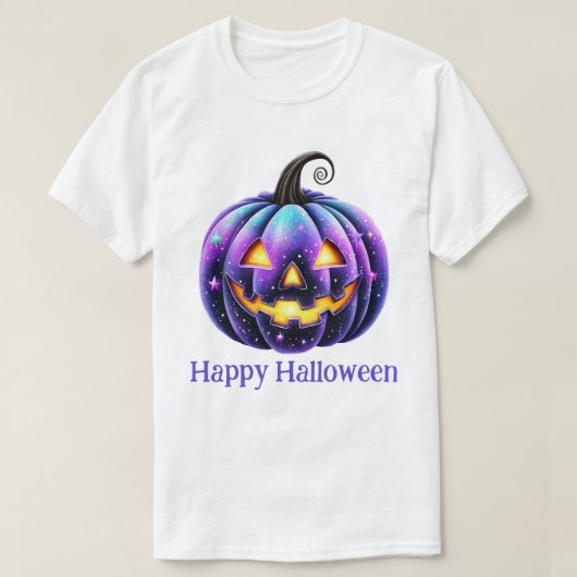 Fröhliches Halloween Black Jack o'Lantern  T-Shirt (Design vorne)