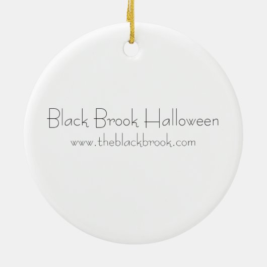Fröhliches Halloween Black Kitty Ornament Round (Hinten)