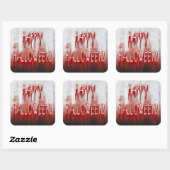 Fröhliches Halloween-Blood-Sticker leidet Quadratischer Aufkleber (Blatt)
