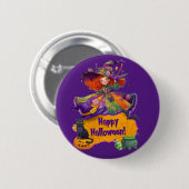 Fröhliches Halloween Button (Vorne & Hinten)