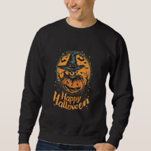 Fröhliches Halloween-Design auf Schwarz