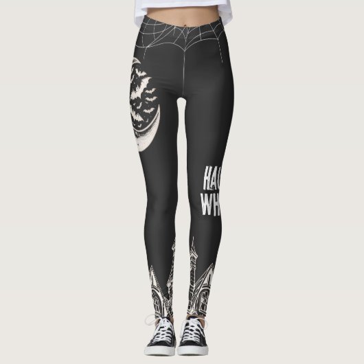 Fröhliches Halloween-Design Leggings (Vorderseite)